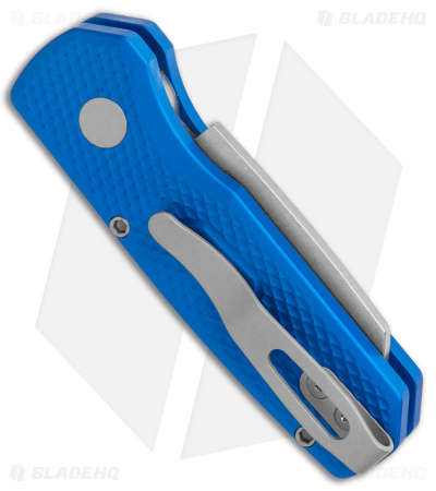 Pro-Tech Runt 5 Reverse Tanto Automatic Knife Textured Blue (1.9" Stonewash)