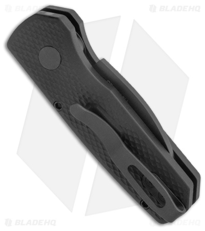 Pro-Tech Runt 5 Wharncliffe Automatic Knife Textured Black (1.9" DLC)