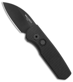 Pro-Tech Runt 5 Wharncliffe Automatic Knife Textured Black (1.9" DLC)