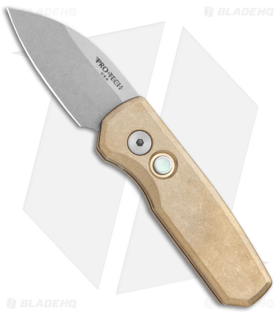 Pro-Tech Runt 5 Wharncliffe Automatic Knife Bronze Aluminum (2.10" SW)