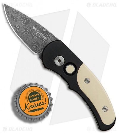 Pro-Tech J4 Runt Tuxedo Automatic Knife (1.94" Damascus) 4451-D