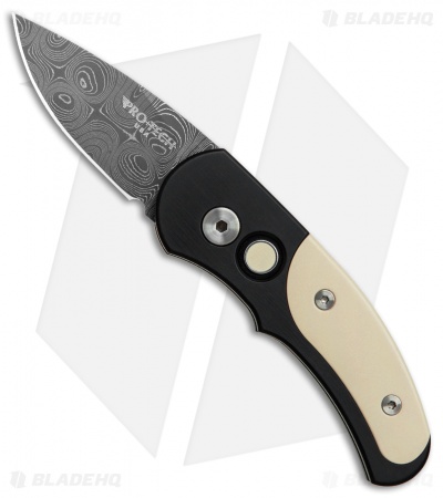 Pro-Tech J4 Runt Tuxedo Automatic Knife (1.94" Damascus) 4451-D