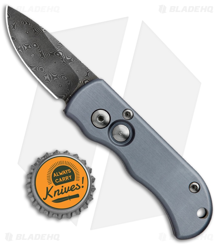 Pro-Tech Runt 105 Automatic Knife Blue (1.94" Damascus) *Collection*