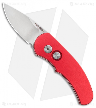 Pro-Tech Runt J4 Knife - Automatic Switchblade | Red + Satin