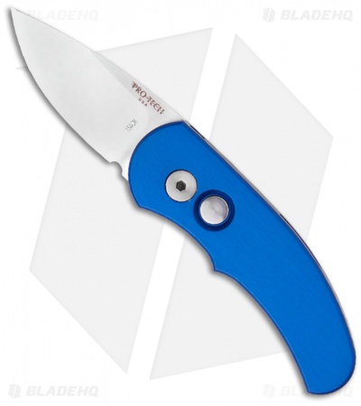 Pro-Tech Runt J4 Automatic Knife Blue Handle (1.94" Satin) 4412