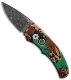 Pro-Tech Custom PK Splash Runt J4 Automatic Knife (1.94" Damascus)