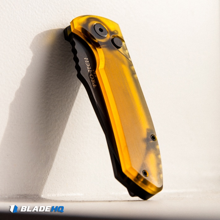 Pro-Tech Les George SBR Automatic Knife Amber Ultem (2.6" Black)