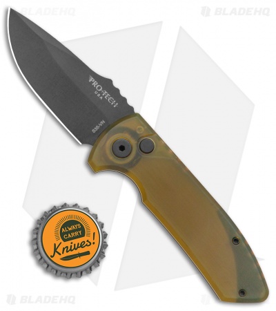 Pro-Tech Les George SBR Automatic Knife Amber Ultem (2.6" Black)