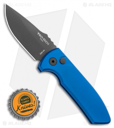 Pro-Tech Les George SBR Automatic Knife Blue Aluminum (2.6" Black)