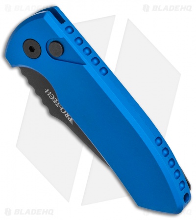 Pro-Tech Les George SBR Automatic Knife Blue Aluminum (2.6" Black)