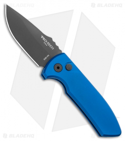 Pro-Tech Les George SBR Automatic Knife Blue Aluminum (2.6" Black)