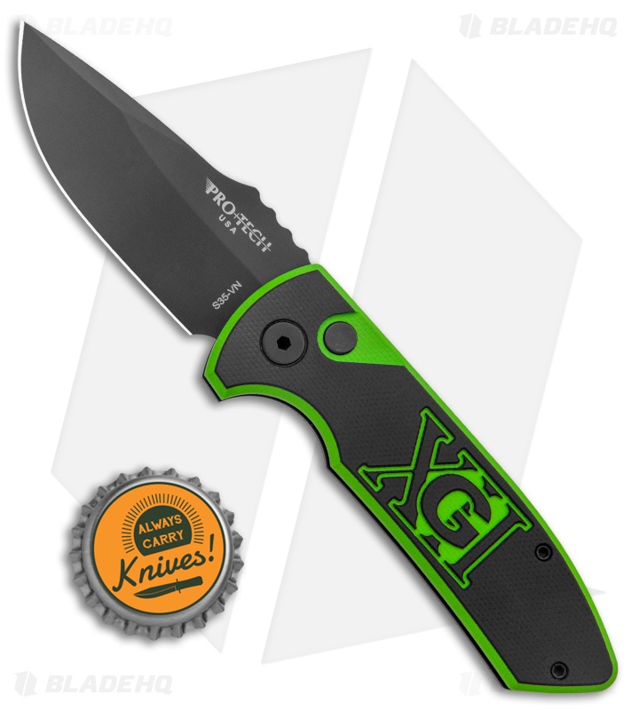 Pro-Tech SBR GXII Knife | Black/Green G-10 - Blade HQ