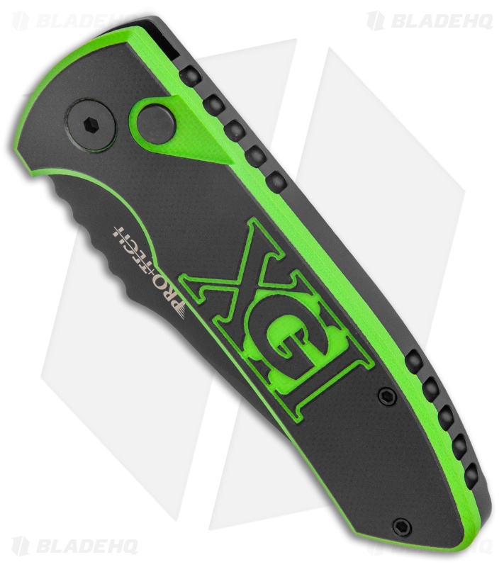 Pro-Tech SBR GXII Knife | Black/Green G-10 - Blade HQ
