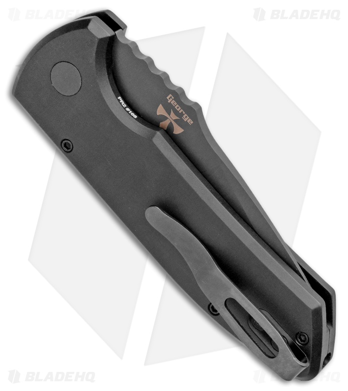 Pro-Tech Les George SBR Automatic Knife Black Aluminum (2.6" Black)