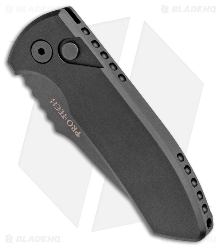 Pro-Tech Les George SBR Automatic Knife Black Aluminum (2.6" Black)