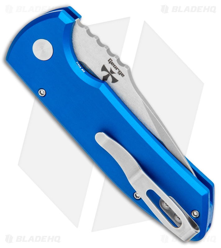Pro-Tech Les George SBR - Automatic Switchblade Knife | Blue +