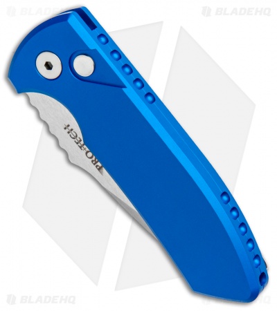 Pro-Tech Les George SBR Automatic Knife Blue Aluminum (2.6" Stonewash)