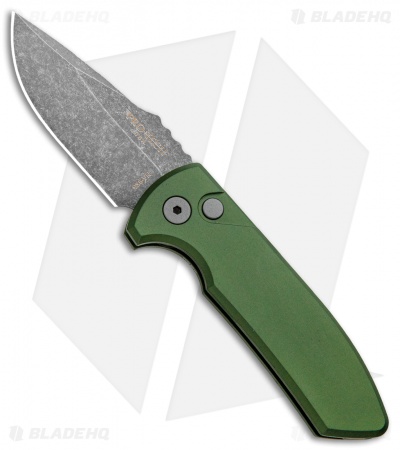 Pro-Tech Les George SBR - Automatic Switchblade Knife | OD Green +