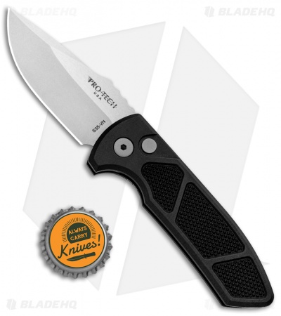 Pro-Tech Les George SBR Automatic Knife Black Knurled Aluminum