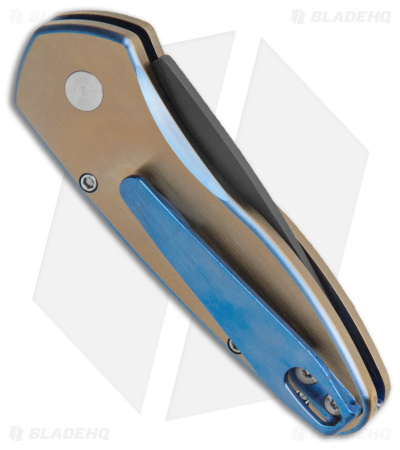 Protech Sprint Custom Automatic Knife Sculpted Ano Titanium (2.1" Black DLC) 