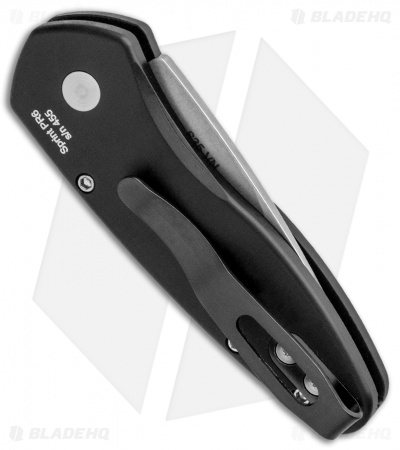 Protech Sprint Automatic Knife Black w/ Carbon Fiber (1.95" Stonewash) 2915