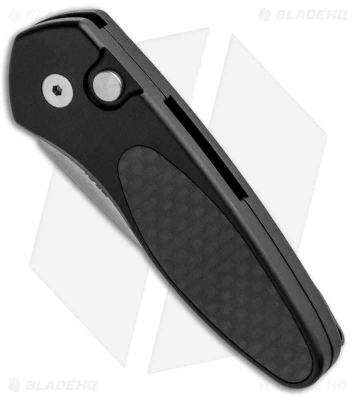Protech Sprint Automatic Knife Black w/ Carbon Fiber (1.95" Stonewash) 2915