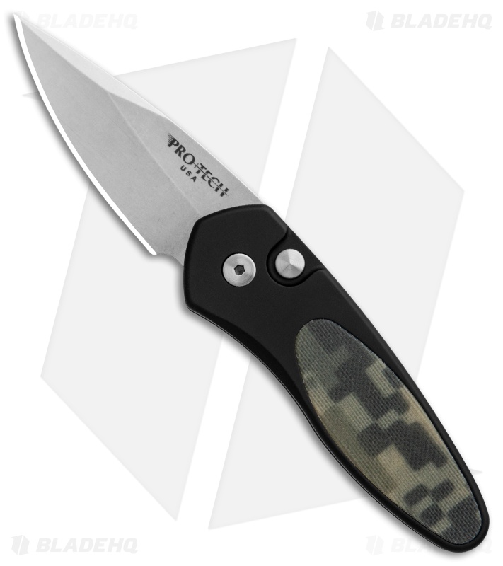 Pro-Tech Sprint Automatic Knife Black w/ Camo G-10 (1.95" Stonewash) 2924