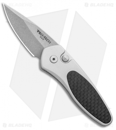Pro-Tech Sprint Automatic Knife Silver/ Carbon Fiber (1.95" Stonewash) 2910