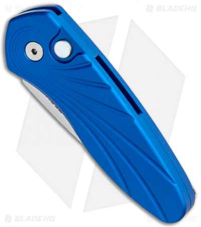 Pro-Tech Sprint Blue Automatic Knife 3D Wave (1.95" Stonewash) 2936-BLUE