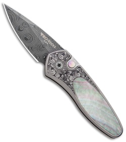 Pro-Tech Sprint Ultimate Custom Knife Bronze Ti/Black Lip Pearl (1.95" Damascus)