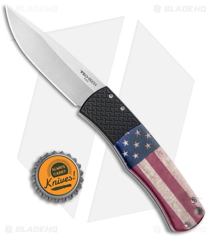 Pro-Tech Magic "Whiskers" Automatic Knife PK Vintage Flag (3.125" SW )