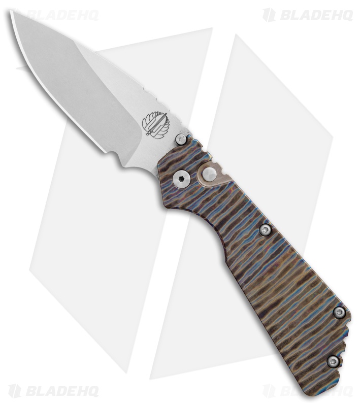 Strider + Pro-Tech Custom PT Automatic Knife Tiger Stripe Ti (2.75" Satin/SW)