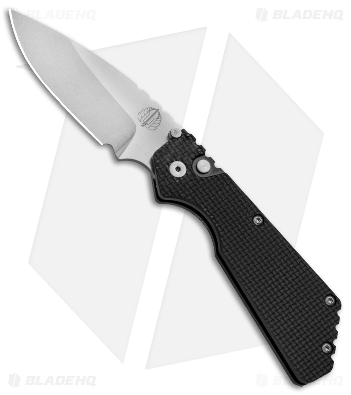 Strider + Pro-tech PT Automatic Knife Knurled Black (2.75" Stonewash)
