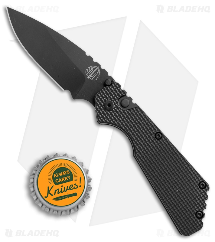 Strider + Pro-Tech PT Automatic Knife Knurled Black (2.75" Black)