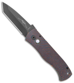 Pro-Tech Custom CQC7 Automatic Unique Micarta Blue/Orange (3.5" Black)