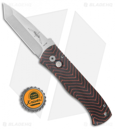 Pro-Tech Custom CQC7 Automatic Unique Micarta Inferno (3.5" Stonewash)