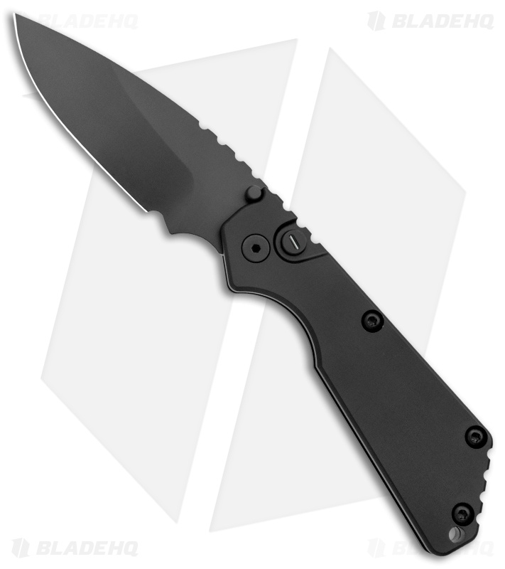 Strider + Pro-Tech SnG Operator Auto Knife Tritium Black - Blade HQ