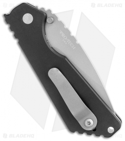 Strider + Pro-Tech SnG Automatic Knife Solid Black (3.5" Bead Blast)