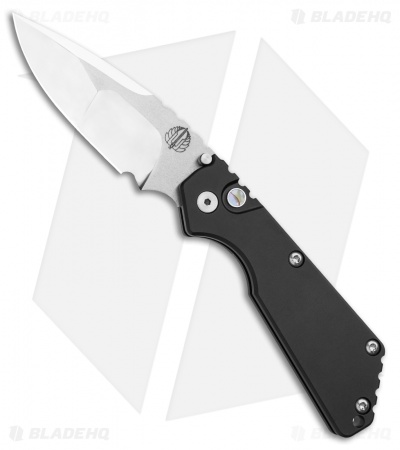 Strider + Pro-Tech SnG Automatic Knife Black 7075 Aluminum  (3.5" Mirror)