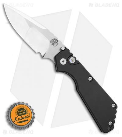 Strider + Pro-Tech SnG Automatic Knife Black 7075 Aluminum  (3.5" Mirror)