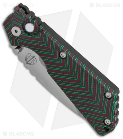 Strider + Pro-Tech Custom SnG Knife Red/Green - Blade HQ