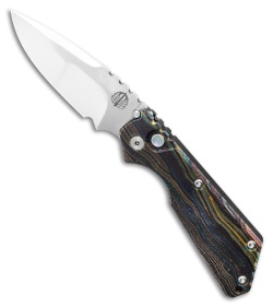 Strider + Pro-Tech Custom SnG Automatic Unique Micarta lithosphere (3.5" Mirror)