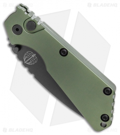 Strider + Pro-Tech SnG Automatic Knife Solid Green Aluminum (3.5" Black)