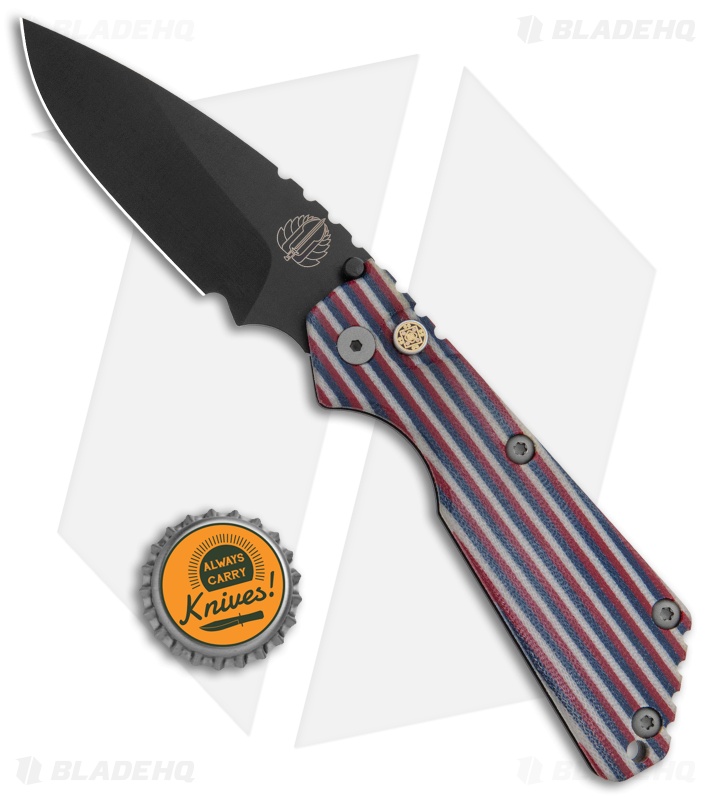 Strider + Pro-Tech Custom SnG Automatic Unique Micarta Red/White