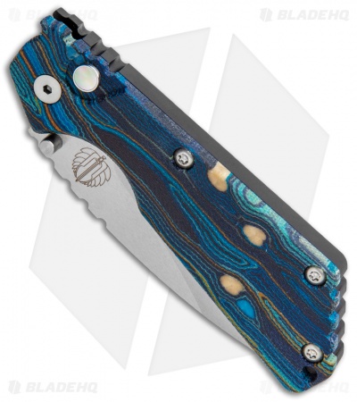 Strider + Pro-Tech Custom SnG Automatic Unique Micarta Midnight (3.5 Stonewash)