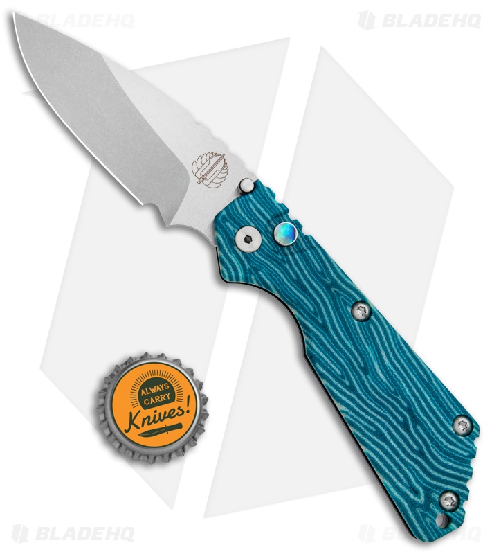 Strider + Pro-Tech Custom SnG Automatic Unique Micarta Turquoise