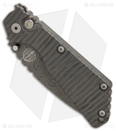 Strider + Pro-Tech Custom SnG Automatic Knife Tiger Stripe Ti (3.5" Damascus)