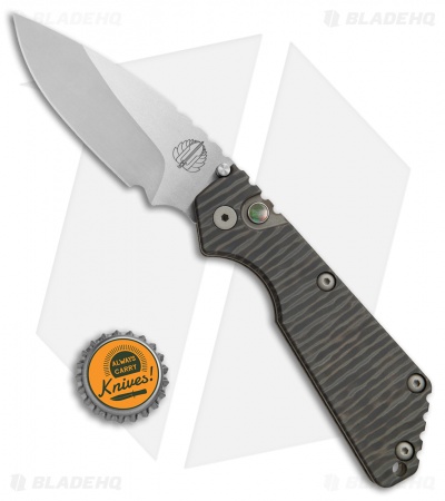 Strider + Pro-Tech Custom SnG Automatic Knife Tiger Stripe Ti (3.5" Satin/SW)