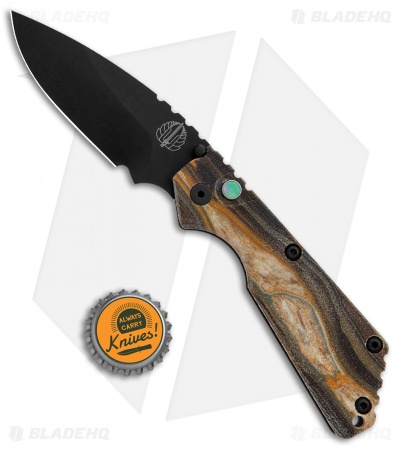 Strider + Pro-Tech SnG Automatic Knife Brown/Tan Grain Micarta (3.5" Black)