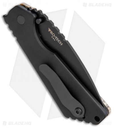 Strider + Pro-Tech SnG Automatic Knife Brown/Tan Grain Micarta (3.5" Black)